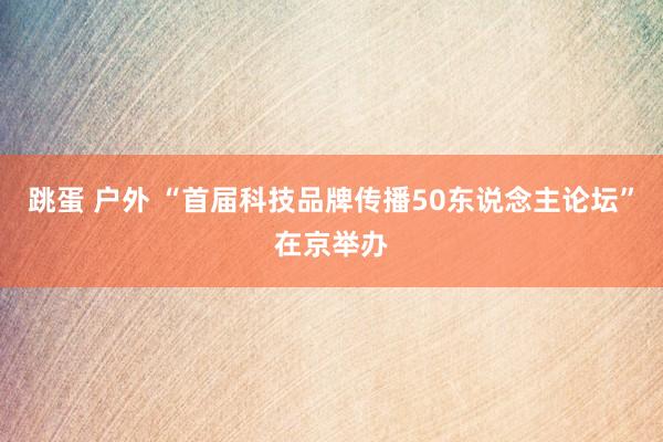 跳蛋 户外 “首届科技品牌传播50东说念主论坛”在京举办