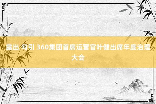 露出 勾引 360集团首席运营官叶健出席年度治理大会