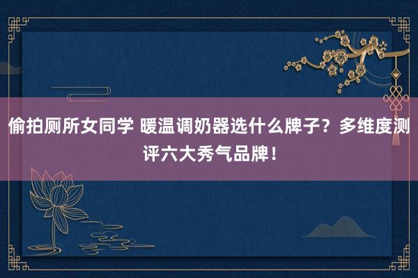 偷拍厕所女同学 暖温调奶器选什么牌子？多维度测评六大秀气品牌！