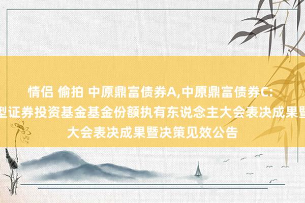 情侣 偷拍 中原鼎富债券A，中原鼎富债券C: 中原鼎富债券型证券投资基金基金份额执有东说念主大会表决成果暨决策见效公告