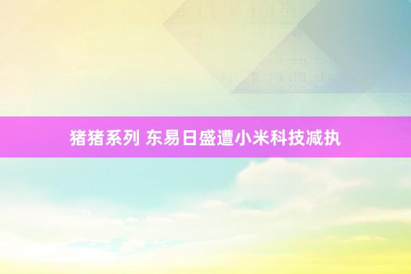 猪猪系列 东易日盛遭小米科技减执