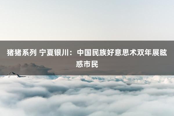 猪猪系列 宁夏银川：中国民族好意思术双年展眩惑市民